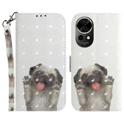 For Huawei nova 12 5G Wallet Case 3D Pattern Print Leather Phone Cover