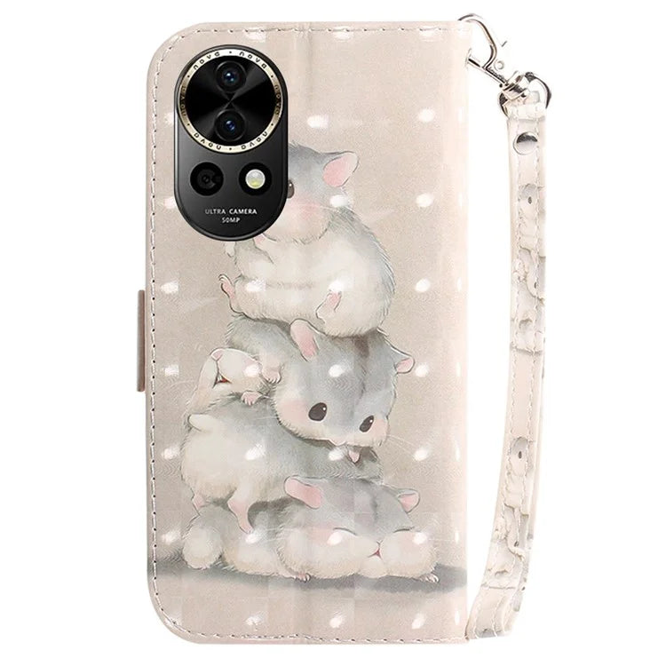 For Huawei nova 12 5G Wallet Case 3D Pattern Print Leather Phone Cover