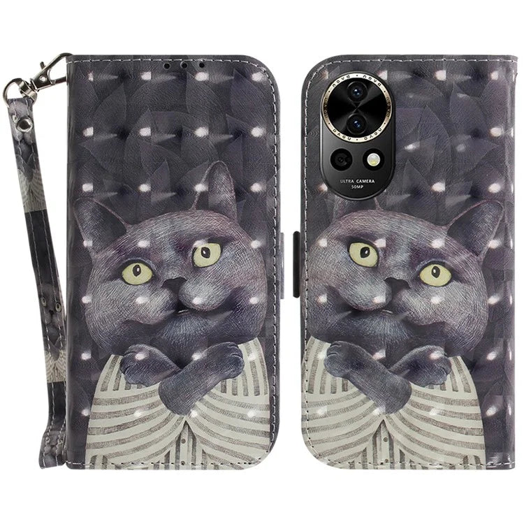 For Huawei nova 12 5G Wallet Case 3D Pattern Print Leather Phone Cover