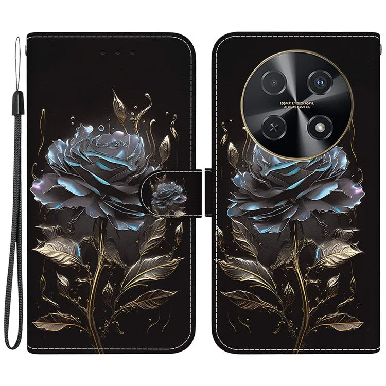 For Huawei nova 12i 4G Wallet Case Pattern Print PU Leather Phone Cover