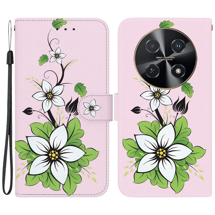For Huawei nova 12i 4G Wallet Case Pattern Print PU Leather Phone Cover