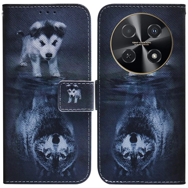 For Huawei nova 12i 4G Wallet Case Pattern Print Leather Phone Cover