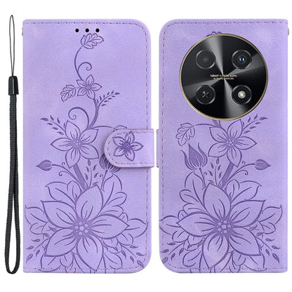 For Huawei nova 12i 4G Wallet Case PU Leather Phone Cover Flower Imprinted
