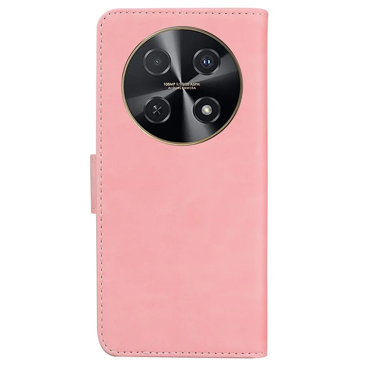 For Huawei nova 12i 4G Leather Case Solid Color Wallet Phone Cover