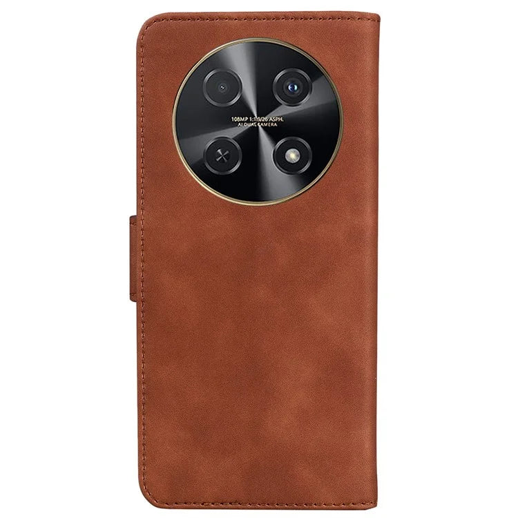 For Huawei nova 12i 4G Leather Case Solid Color Wallet Phone Cover