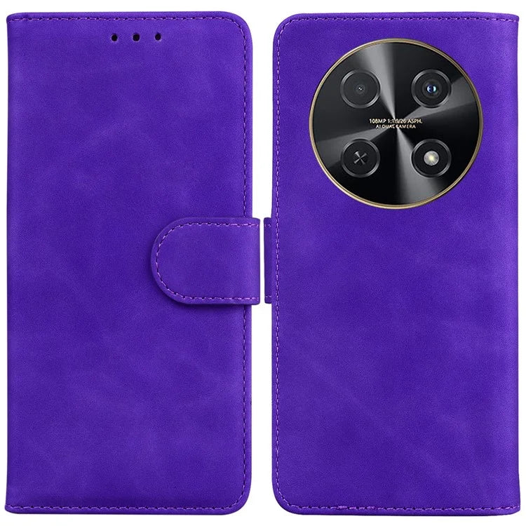 For Huawei nova 12i 4G Leather Case Solid Color Wallet Phone Cover