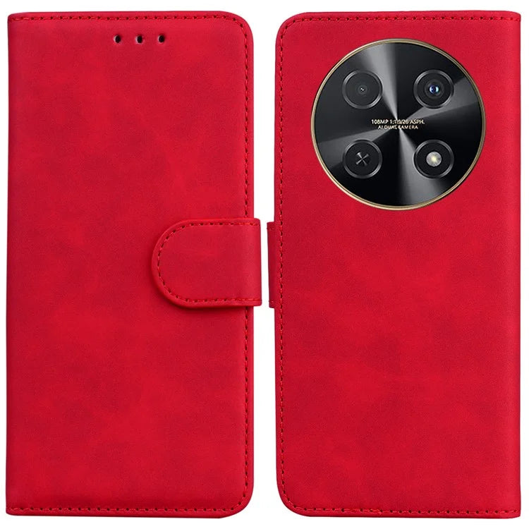 For Huawei nova 12i 4G Leather Case Solid Color Wallet Phone Cover