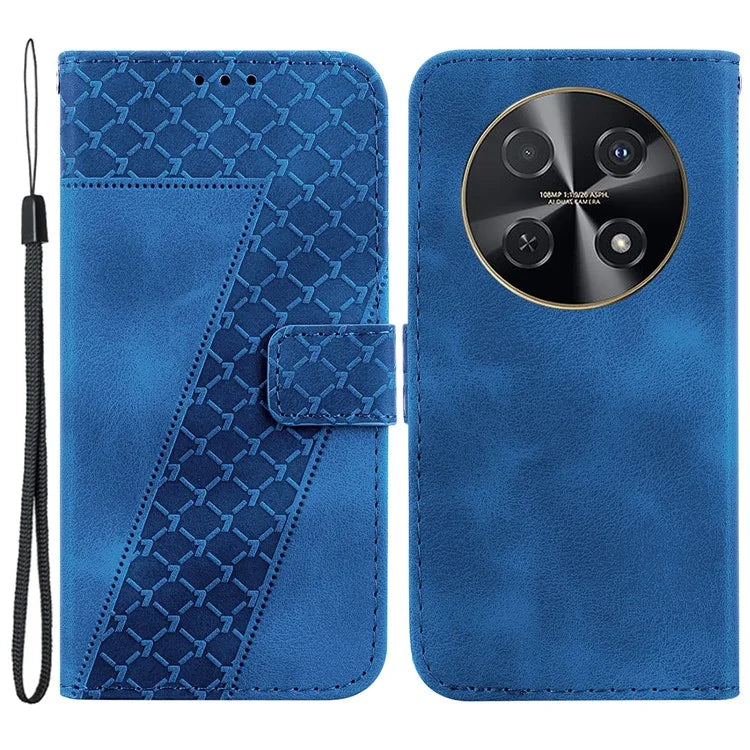 For Huawei nova 12i 4G Case 7-Shaped Pattern Leather Shockproof Phone Cover