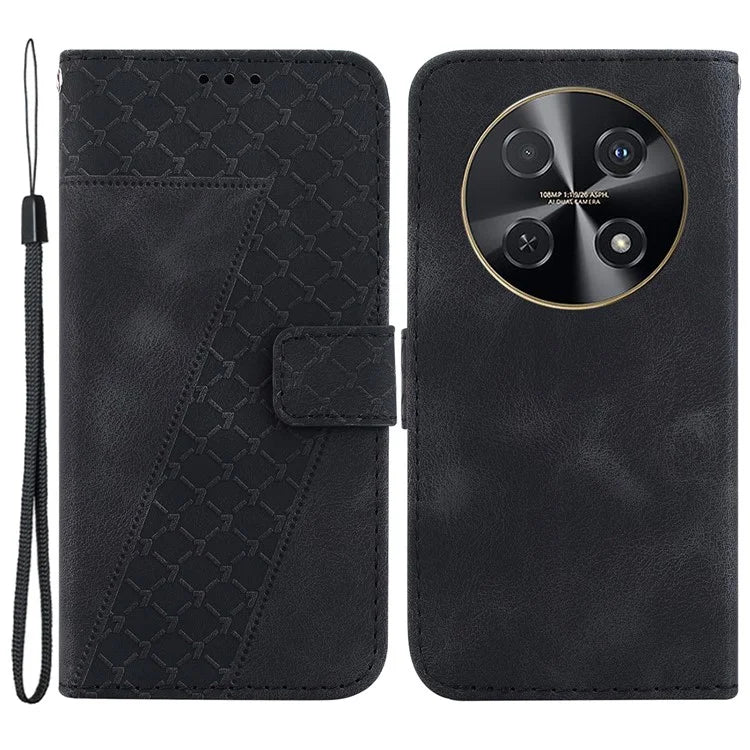 For Huawei nova 12i 4G Case 7-Shaped Pattern Leather Shockproof Phone Cover