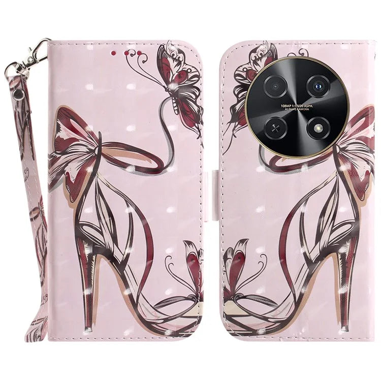For Huawei nova 12i 4G Shockproof Case 3D Pattern Print Leather Wallet Phone Cover