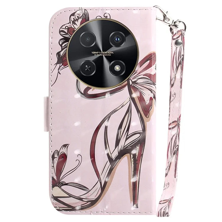 For Huawei nova 12i 4G Shockproof Case 3D Pattern Print Leather Wallet Phone Cover