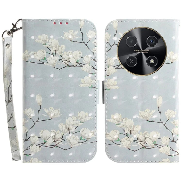 For Huawei nova 12i 4G Shockproof Case 3D Pattern Print Leather Wallet Phone Cover