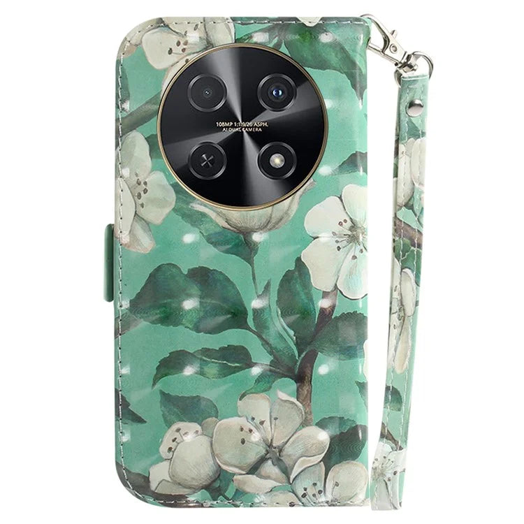 For Huawei nova 12i 4G Shockproof Case 3D Pattern Print Leather Wallet Phone Cover