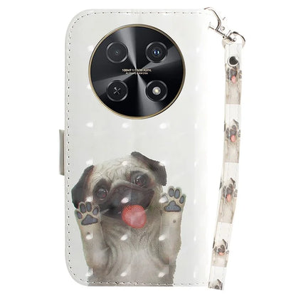 For Huawei nova 12i 4G Shockproof Case 3D Pattern Print Leather Wallet Phone Cover