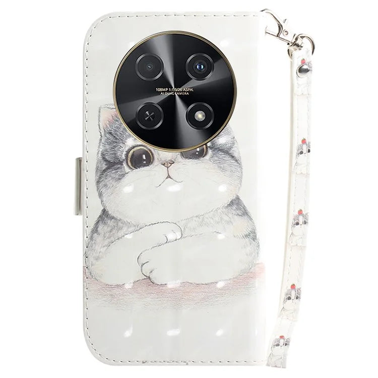 For Huawei nova 12i 4G Shockproof Case 3D Pattern Print Leather Wallet Phone Cover