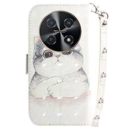 For Huawei nova 12i 4G Shockproof Case 3D Pattern Print Leather Wallet Phone Cover