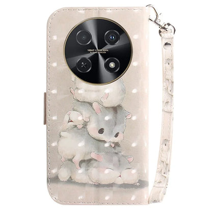 For Huawei nova 12i 4G Shockproof Case 3D Pattern Print Leather Wallet Phone Cover
