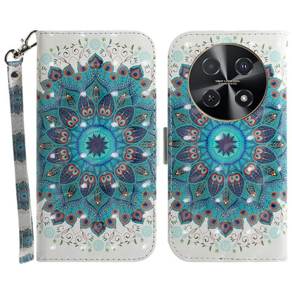 For Huawei nova 12i 4G Shockproof Case 3D Pattern Print Leather Wallet Phone Cover