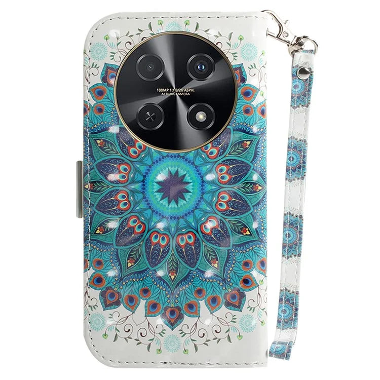 For Huawei nova 12i 4G Shockproof Case 3D Pattern Print Leather Wallet Phone Cover