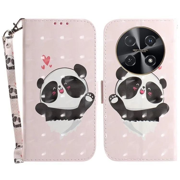 For Huawei nova 12i 4G Shockproof Case 3D Pattern Print Leather Wallet Phone Cover
