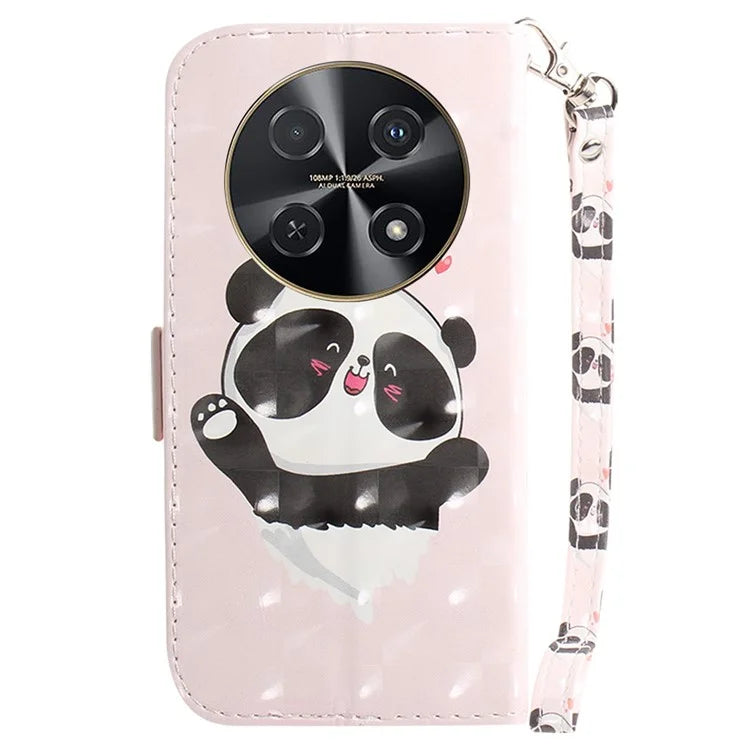 For Huawei nova 12i 4G Shockproof Case 3D Pattern Print Leather Wallet Phone Cover