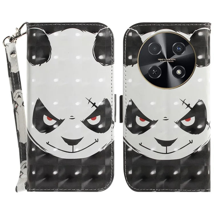 For Huawei nova 12i 4G Shockproof Case 3D Pattern Print Leather Wallet Phone Cover