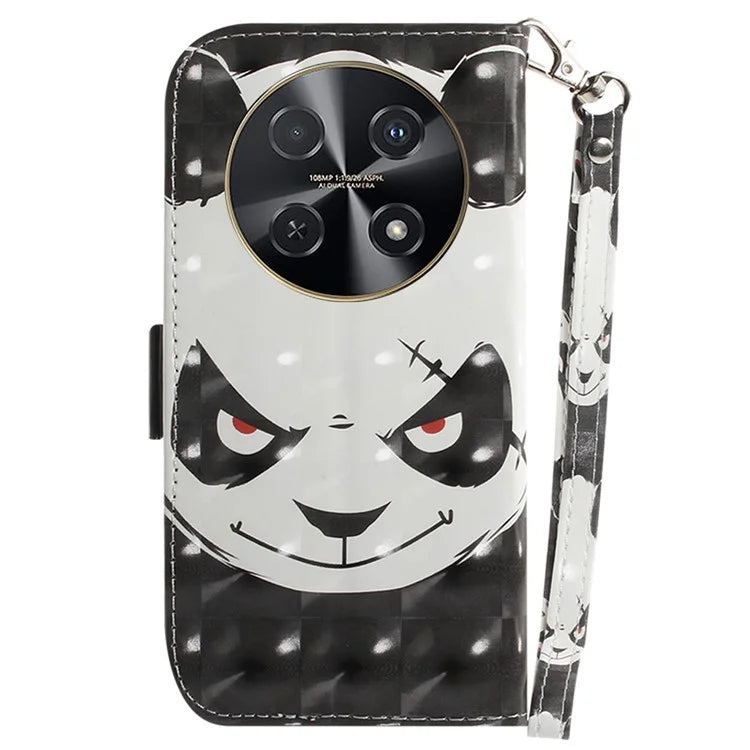 For Huawei nova 12i 4G Shockproof Case 3D Pattern Print Leather Wallet Phone Cover