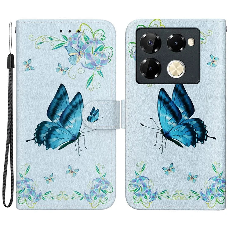 For Infinix Note 40 Pro 5G / 40 Pro+ Leather Case Pattern Print Wallet Phone Cover