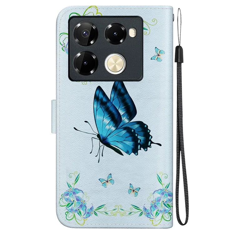 For Infinix Note 40 Pro 5G / 40 Pro+ Leather Case Pattern Print Wallet Phone Cover