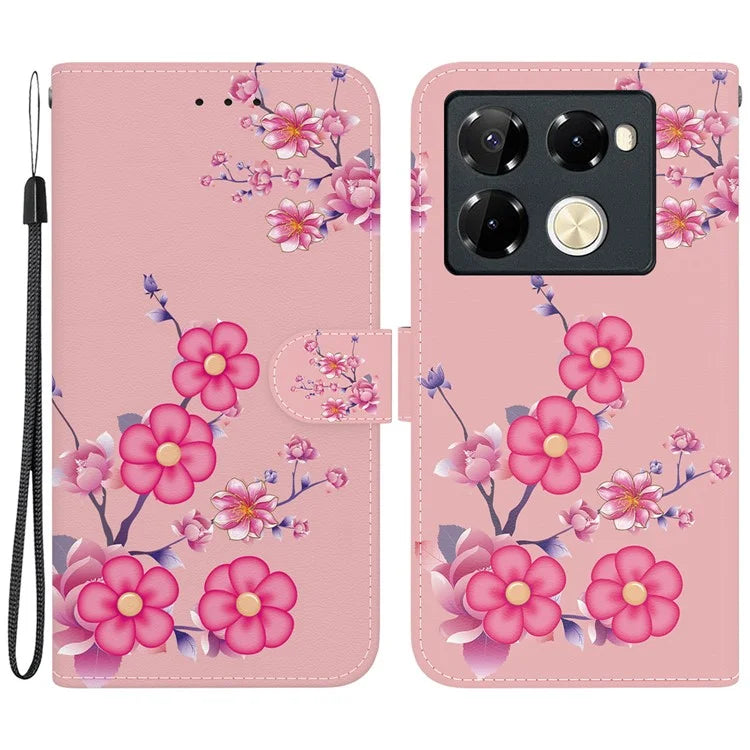 For Infinix Note 40 Pro 5G / 40 Pro+ Leather Case Pattern Print Wallet Phone Cover