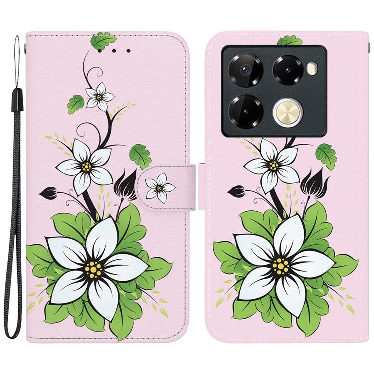 For Infinix Note 40 Pro 5G / 40 Pro+ Leather Case Pattern Print Wallet Phone Cover