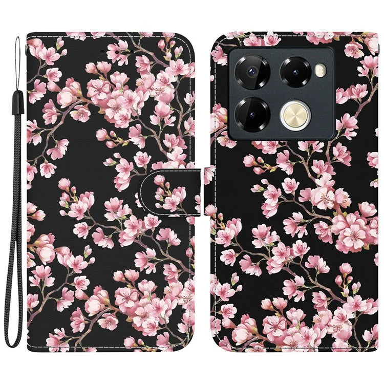 For Infinix Note 40 Pro 5G / 40 Pro+ Leather Case Pattern Print Wallet Phone Cover