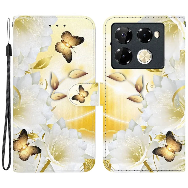 For Infinix Note 40 Pro 5G / 40 Pro+ Leather Case Pattern Print Wallet Phone Cover