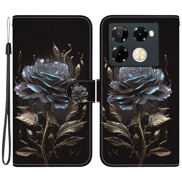 For Infinix Note 40 Pro 5G / 40 Pro+ Leather Case Pattern Print Wallet Phone Cover