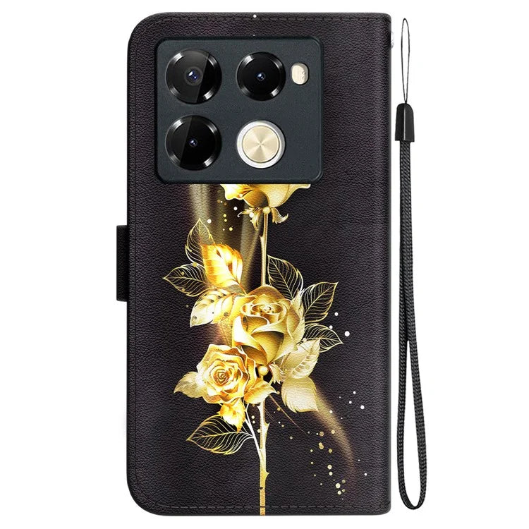 For Infinix Note 40 Pro 5G / 40 Pro+ Leather Case Pattern Print Wallet Phone Cover