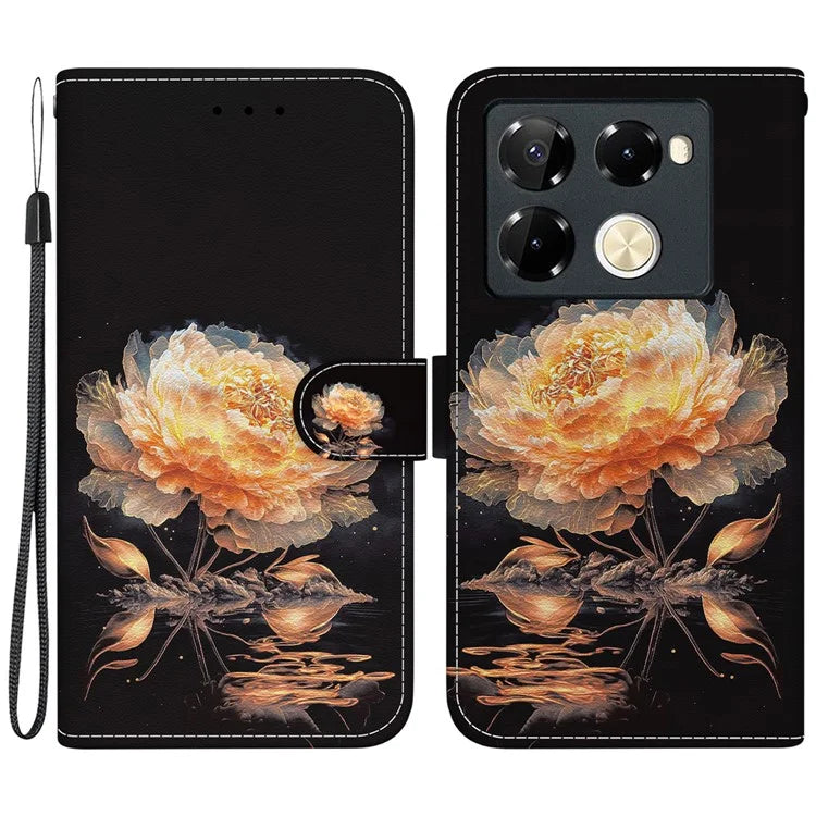 For Infinix Note 40 Pro 5G / 40 Pro+ Leather Case Pattern Print Wallet Phone Cover