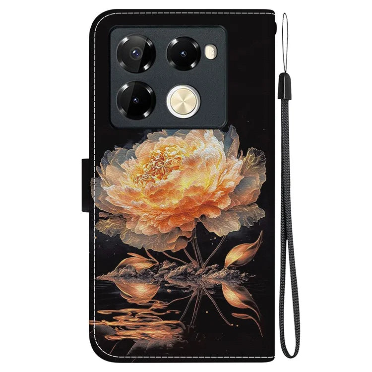For Infinix Note 40 Pro 5G / 40 Pro+ Leather Case Pattern Print Wallet Phone Cover