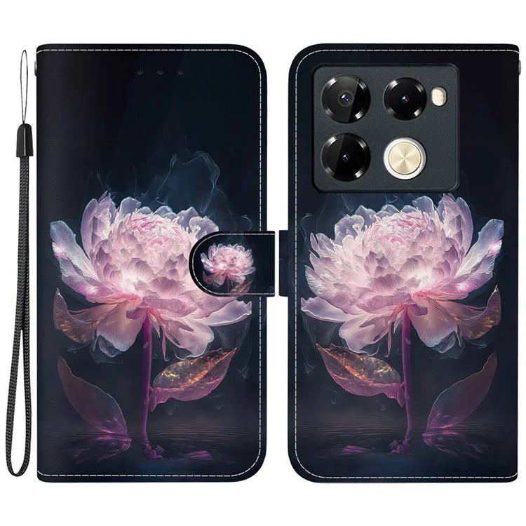 For Infinix Note 40 Pro 5G / 40 Pro+ Leather Case Pattern Print Wallet Phone Cover