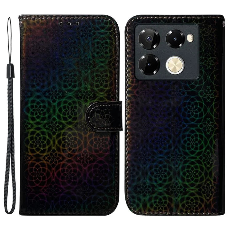 For Infinix Note 40 Pro 5G / 40 Pro+ Case Dazzling Flower Anti-Drop Leather Phone Cover