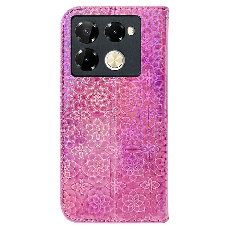 For Infinix Note 40 Pro 5G / 40 Pro+ Case Dazzling Flower Anti-Drop Leather Phone Cover