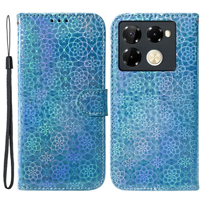 For Infinix Note 40 Pro 5G / 40 Pro+ Case Dazzling Flower Anti-Drop Leather Phone Cover