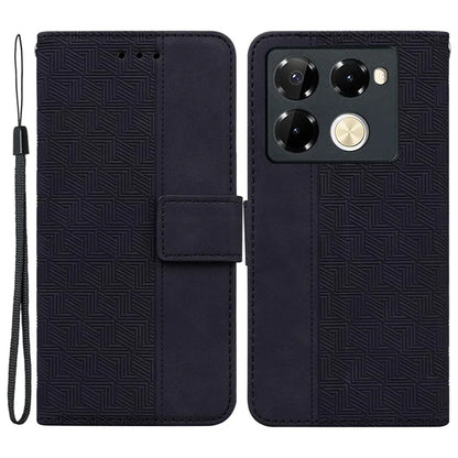 For Infinix Note 40 Pro+ / Infinix Note 40 Pro 5G Case Geometry Pattern Leather Wallet Flip Phone Cover
