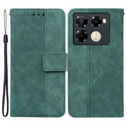 For Infinix Note 40 Pro+ / Infinix Note 40 Pro 5G Case Geometry Pattern Leather Wallet Flip Phone Cover