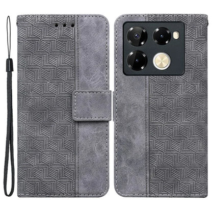 For Infinix Note 40 Pro+ / Infinix Note 40 Pro 5G Case Geometry Pattern Leather Wallet Flip Phone Cover
