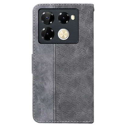 For Infinix Note 40 Pro+ / Infinix Note 40 Pro 5G Case Geometry Pattern Leather Wallet Flip Phone Cover