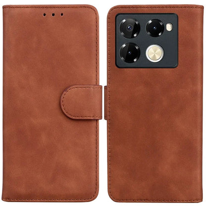 For Infinix Note 40 Pro 5G / Note 40 Pro+ Phone Case Solid Color Leather Wallet Anti-Fall Cover