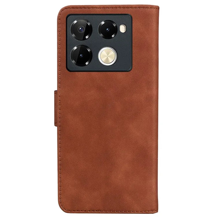 For Infinix Note 40 Pro 5G / Note 40 Pro+ Phone Case Solid Color Leather Wallet Anti-Fall Cover