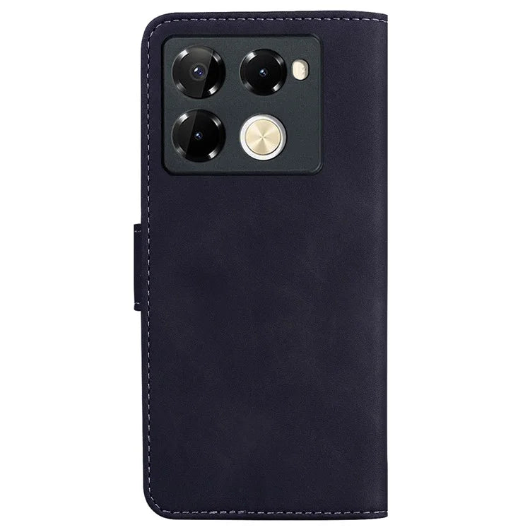 For Infinix Note 40 Pro 5G / Note 40 Pro+ Phone Case Solid Color Leather Wallet Anti-Fall Cover