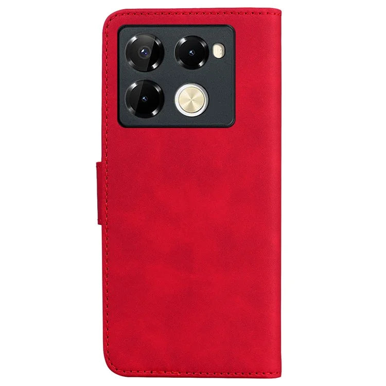 For Infinix Note 40 Pro 5G / Note 40 Pro+ Phone Case Solid Color Leather Wallet Anti-Fall Cover