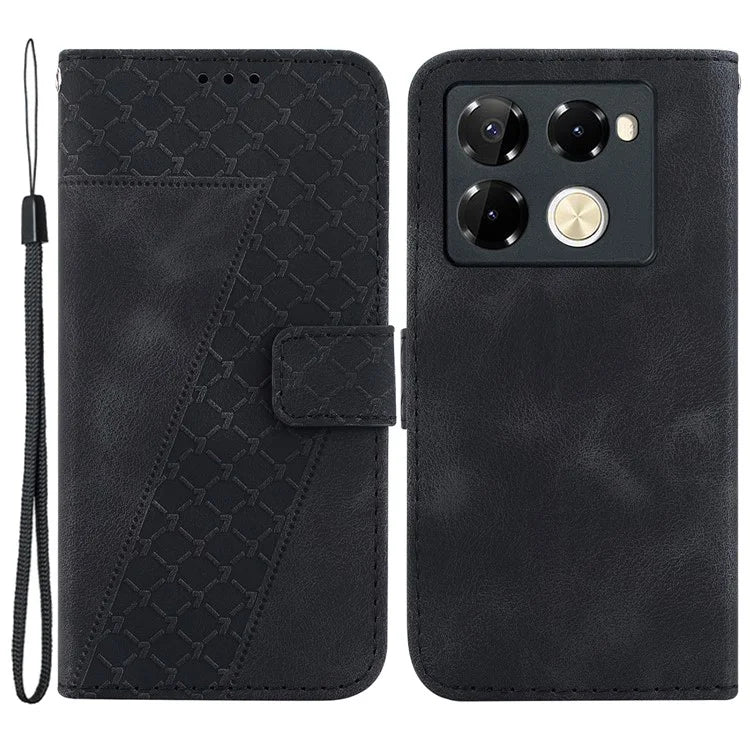 For Infinix Note 40 Pro+ / Note 40 Pro 5G Cell Phone Case 7-Shaped Pattern PU Leather Cover